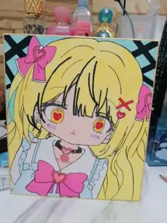 ト*ム様 手描きイラストウマ娘スティルインラブ色紙原画 - メルカリ