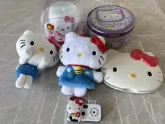 ハローキティ ぬいぐるみ・ミラー・缶・キャンドル・カメラチャームセット