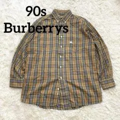 90s Burberrys バーバリーズ ノバチェック 長袖シャツ イギリス製