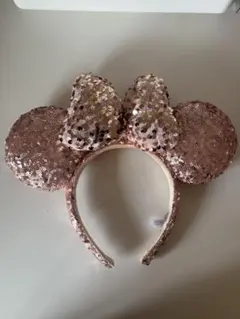 ディズニー カチューシャ スパンコール ピンク