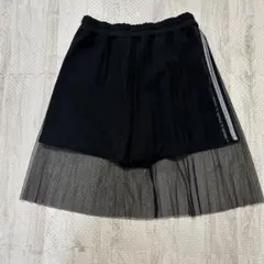 しまむら　ブラック インナーパンツ付きスカート 140cm