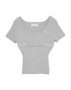 ANDMARY Tina ribbon tops white - メルカリ
