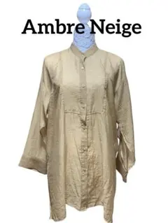 アンブルネージュ　シアーブラウス　フリーサイズ カーキ　美品のサムネイル