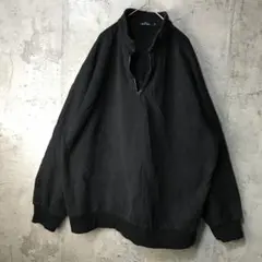 B932古着　トレーナー　スウェット　ハーフジップ　黒　90s Y2K