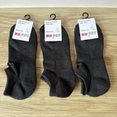 UNIQLO ショートソックス ダークグレー MEN 25-27cm