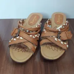 ノーブランド レディース サンダル ブラウン系 Mサイズ