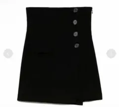 SNIDEL ハイウエストキュロットショートパンツ BLK 0のサムネイル