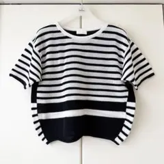 Ballsey ボーダー ニット 半袖 カットソー