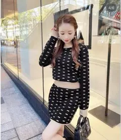 ミシェルマカロン リボンドットセットアップ