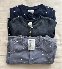 H&M 星柄ロンパース 3点セット