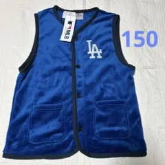 MLB メジャーリーグベースボール　ドジャース　ボアベスト　150サイズ　新品