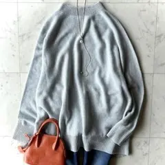よ*か様 美品 ギャルリーヴィー カシミヤ混 ボトルネックプルオーバーニット ラ