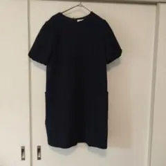 半袖ネイビー色ドレスのサムネイル
