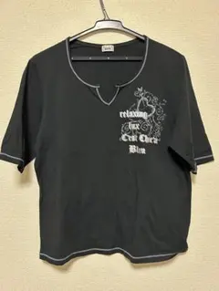 C'EST CHIC'A大きいサイズ44ロゴプリントカットソー♭7511のサムネイル