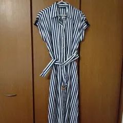 ZARA ストライプ シャツワンピース Sサイズ