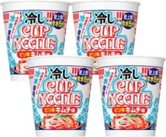 日清 冷しカップヌードル ピリ辛キムチ味 4個セットのサムネイル