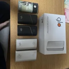 glo5本 電子タバコ本体 黒白 充電器コード付き ジャンク品