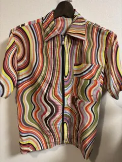 【Paul Smith/ポールスミス】マルチストライプジップアップシャツLサイズのサムネイル