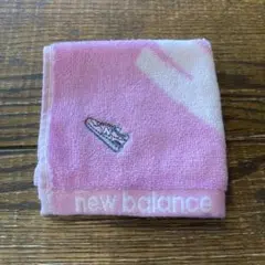 new balance タオルハンカチ　ピンク　ノベルティ　ミニタオル