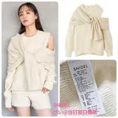 SNIDEL スナイデル ディフォメーションニットプルオーバー IVR FREE