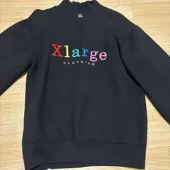 Xlarge ブラック ハーフジップトレーナー
