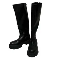 ジーナシス JEANASIS ラグソールバックジップロングブーツ Lサイズ