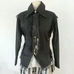 新品未使用タグ付】OzzANGELO 薔薇フリル付きグレーシャツ 長袖 - メルカリ