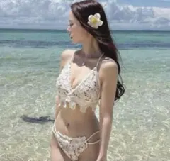 レディース 水着 レース ビキニ セパレート M