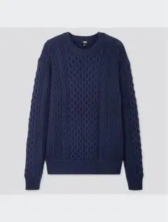 ユニクロ　ケーブルクルーネックセーター（長袖）Lサイズ