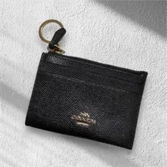 COACH 黒 レザー コインケース　パスケース