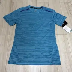 Nike ストライプ トレーニングシャツSサイズオメガブルー新品