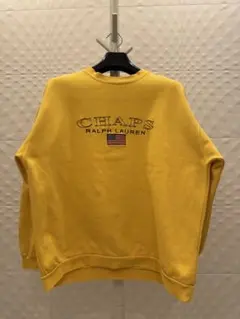 CHAPS RALPH LAUREN イエロースウェット　星条旗　90s