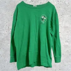 ギルダン ガールスカウトプリントTシャツ クルーネック長袖 S 緑 綿 通学のサムネイル