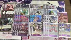 紫ドフラミンゴ　デッキ　リーダーパラレル　スリーブ付き