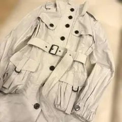 バーバリーブラックレーベル　ショートトレンチ　スプリングコートスタンドカラー38