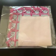 近沢レース　ヴァンサンカン　コラボ　タオルハンカチ　ピンク