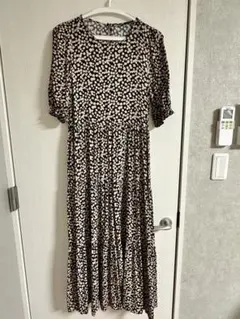 ZARA 花柄 半袖 ロングワンピース