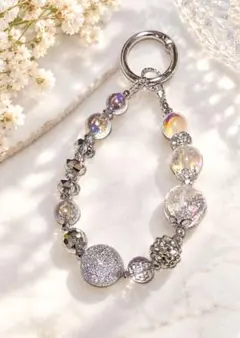 めっちゃシルバーハンドメイド ストラップ キーホルダー