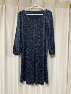 ANAYI レオパード柄 ベロア 원피스 長袖