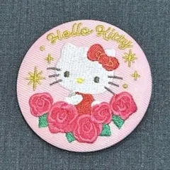 ★新品未使用★サンリオキャラクターズシークレット刺繍缶バッジ花言葉　ハローキティ