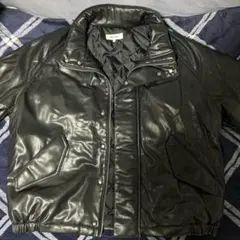 黒レザー ジャケット カジュアルスタイル