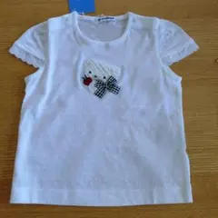 ファミリア　Tシャツ　90 　白　袖レース　くまのサムネイル