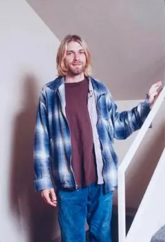 croft&barrow/オンブレチェックネルシャツ/カートコバーン/2XL