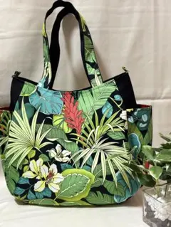 ハワイアンプリントのチューリップバッグ 　　　 　　　　　※ハンドメイド