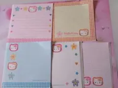 平成レトロ　ハローキティ メモ用紙 5種類セット