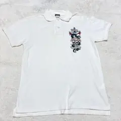 東洋エンタープライズ スカル刺繍 ポロシャツ 白 S ドクロ 蛇のサムネイル