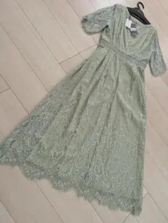 Pour Vous プールヴー ロングワンピース ドレス ミントグリーン4L