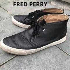 Fred Perry 黒 レザー チェッカーブーツ　27cm