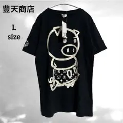 【豊天商店】(L) 美豚 ビッグプリント半袖Tシャツ タグ付き未使用のサムネイル