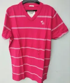 【新品 未使用 タグ付】　A&F アバクロ　Tシャツ　Lサイズ ピンク